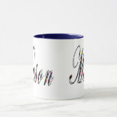 Mason, Name, Logo, Blue Combo Coffee Mok. Mok (Midden)