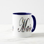 Mason, Name, Logo, Blue Combo Coffee Mok. Mok (Voorkant rechts)