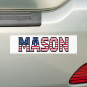 Mason Name Vorname USA Aufkleber Sticker Auto (Op auto)