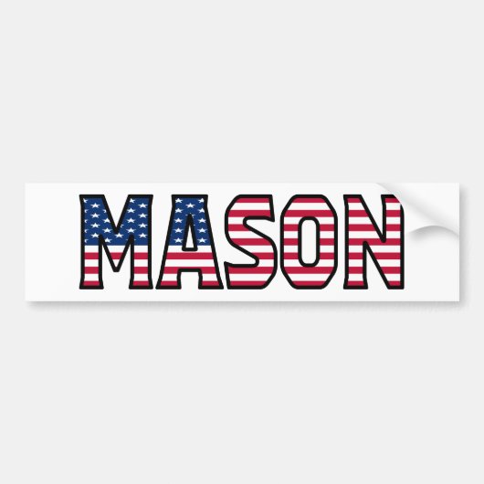 Mason Name Vorname USA Aufkleber Sticker Auto (Voorkant)