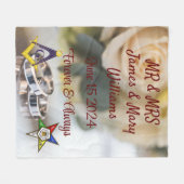 Mason/OES bruiloft Fleece Deken (Voorkant (Horizontaal))