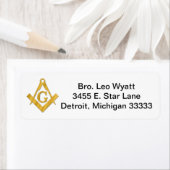 Mason of Masonic retourmailing label (Insitu)