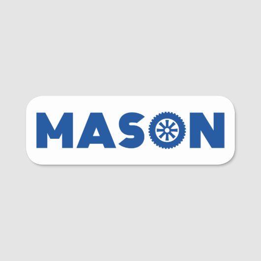 Mason Petrol Head Naamplaatje (Voorkant)