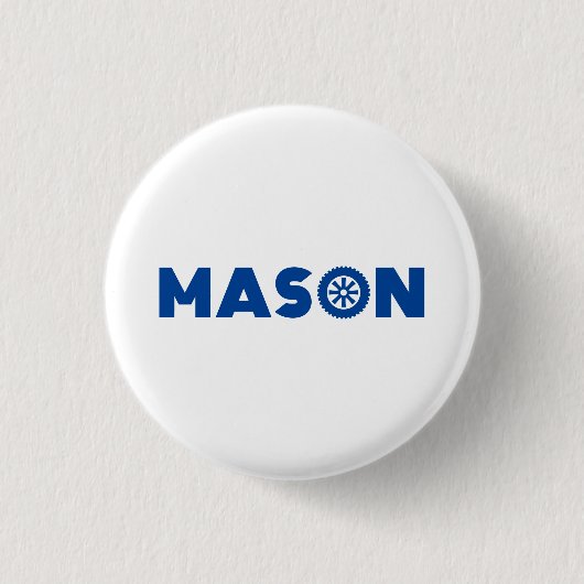 Mason Petrol Head Ronde Button 3,2 Cm (Voorkant)