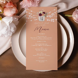 Mason Pot Bloemachtig Huwelijksmenu Menu