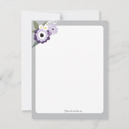 Mason Pot Bloemen Receptkaart (Achterkant)