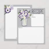 Mason Pot Bloemen Receptkaart (Voorkant / Achterkant)