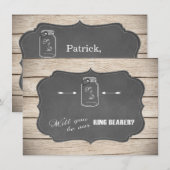 Mason Pot Chalboard Wil je onze ringendrager zijn? (Voorkant / Achterkant)