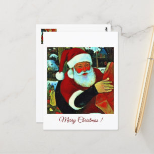Mason pot Kerstman / Sinterklaas Briefkaart