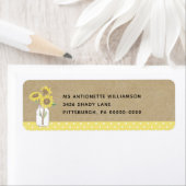 Mason Pot Kraft Coördinerende Bruidsfeest Trouwfee Etiket (Insitu)