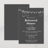 Mason pot licht repetitief diner uitnodigingen (Voorkant / Achterkant)