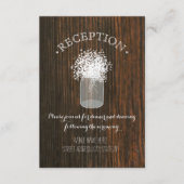 Mason Pot met Baby's Breath Houten Ontvangst Informatiekaartje (Voorkant)