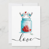 Mason Pot met Liefde Feestdagenkaart (Voorkant)