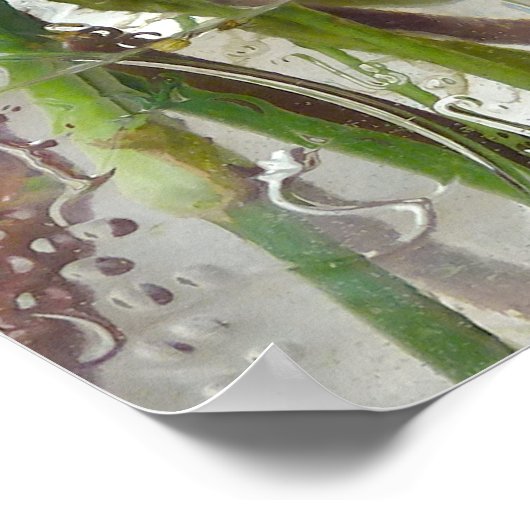 Mason Pot met Roos en Wilde Bloemen Poster (Hoek)