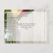 Mason Pot met Roos en Wilde Bloemen Uitnodiging Briefkaart (Achterkant)