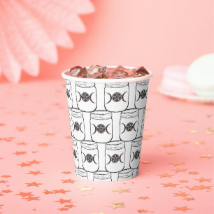 Mason Pot Pentagram Pentakel Wicca Halloween Papieren Bekers