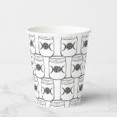 Mason Pot Pentagram Pentakel Wicca Halloween Papieren Bekers (Rechts)