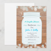 Mason Pot Rustieke Bruiloft Verlovingsfeest voor K Kaart (Voorkant / Achterkant)