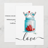 Mason Pot van Liefde Feestdagenkaart (Voorkant / Achterkant)