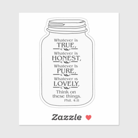 Mason pot wat dan ook is....sticker sticker (Vel)