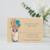Mason Pot & Wilde Bloemen RSVP Kaart (Staand voorkant)
