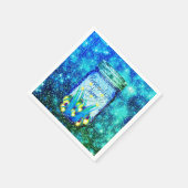 Mason potje lichtgevende vuurvliegjes magneet servet (Hoek)