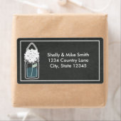 Mason potje witte bloemen Country Chalk labels (Insitu)