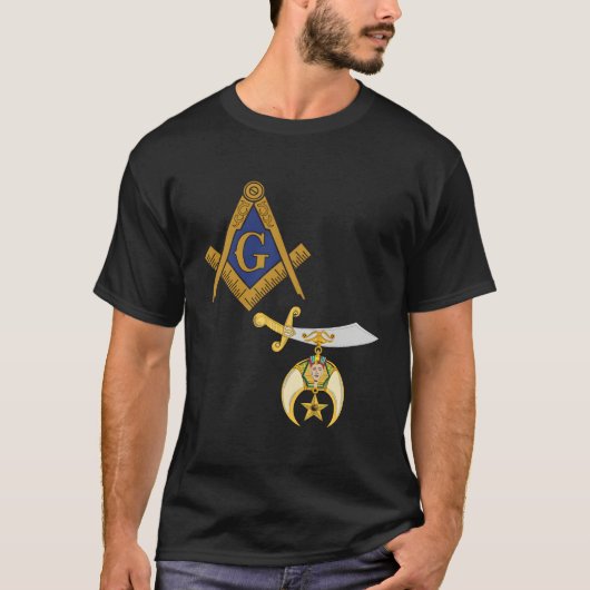 Mason Shriner Split Masonic Shrine Noble Shirt (Voorkant)