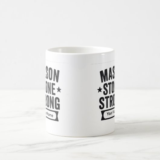 Mason Stone Strong Custom Name Mug Koffiemok (Center)