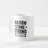 Mason Stone Strong Op Maat Gemaakte Naam Mok (Voorkant links)