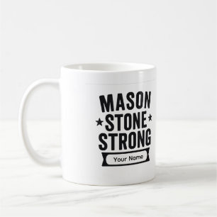 Mason Stone Strong Op Maat Gemaakte Naam Mok
