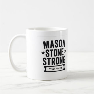 Mason Stone Strong Op Maat Gemaakte Naam Mok