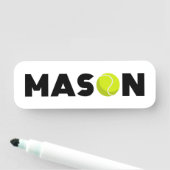 Mason Tennis Name Tag (In situ)