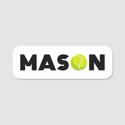 Mason Tennis Name Tag (Voorkant)