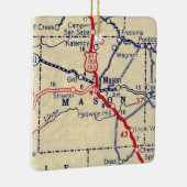 Mason TX  Map Keramisch Ornament (Rechts)