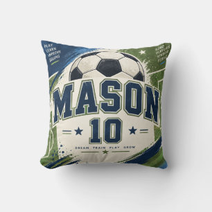 Mason Voetbal Nummer 10 Kinderen Worp Kussen