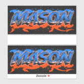 Mason Vorname Name Graffiti Aufkleber Sticker (Vel)