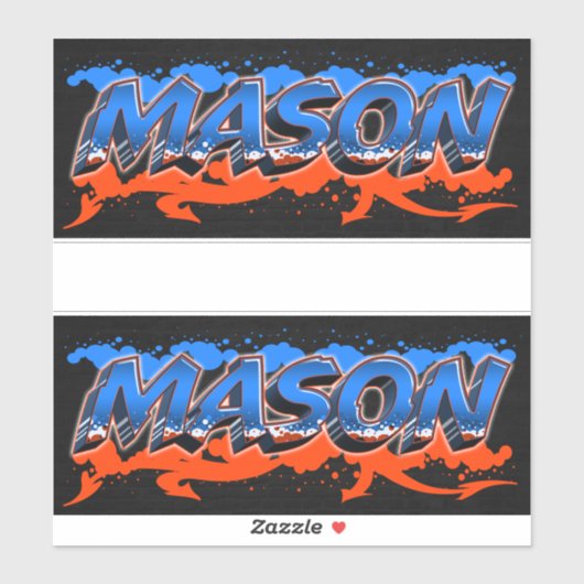 Mason Vorname Name Graffiti Aufkleber Sticker (Vel)