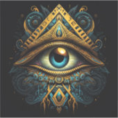Masonic All Seing Eye Sticker (Voorkant)