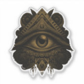 Masonic All Seing Eye Sticker (Voorkant)