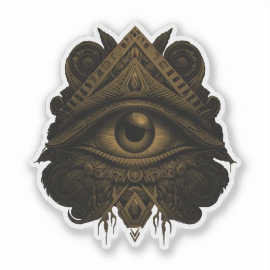 Masonic All Seing Eye Sticker (Voorkant)
