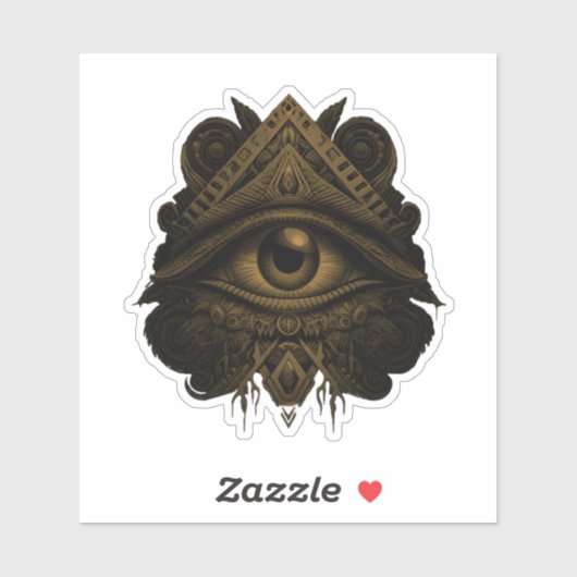 Masonic All Seing Eye Sticker (Vel)