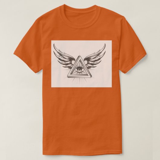 Masonic allen die oog zien in driehoek t-shirt (Design voorkant)