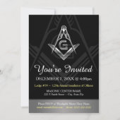 Masonic Annual Installation of Officers Invitation Kaart (Voorkant)