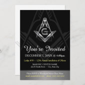 Masonic Annual Installation of Officers Invitation Kaart (Voorkant / Achterkant)