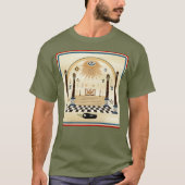 Masonic Apron Art van George Washington T-shirt (Voorkant)