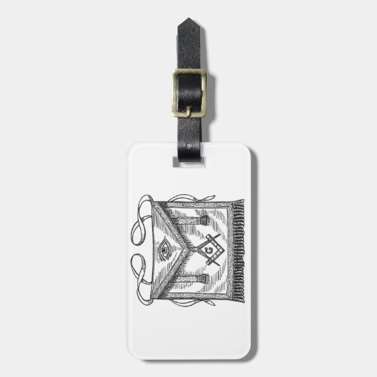 Masonic Apron Bagagelabel (Voorkant verticaal)
