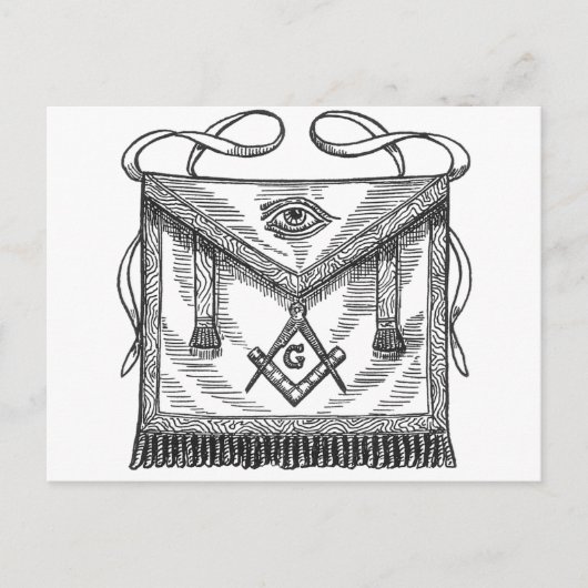Masonic Apron Briefkaart (Voorkant)