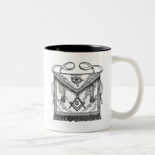 Masonic Apron Tweekleurige Koffiemok
