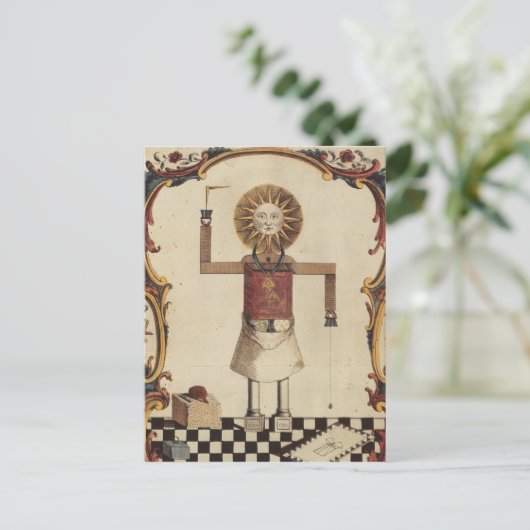 Masonic art briefkaart (Staand voorkant)